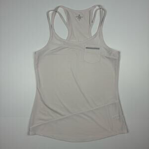 Athleta Ribbed Racerback Tank Cream Coastal Minimalist Size S